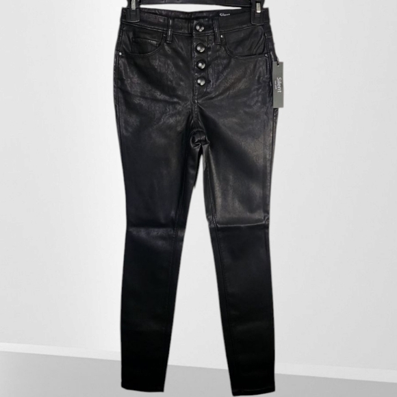 NWT Faux Leather Daddy Soda Pant - Picture 5 of 9